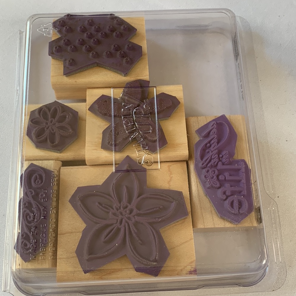 Stampin' Up DELIGHT IN LIFE Mounted Wood Stamp Set RETIRED - Picture 2 of 3